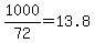 1000%2F72=13.8