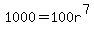 1000+=+100r%5E7