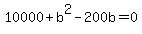 10000%2Bb%5E2+-200b=0