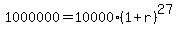 1000000=10000%281%2Br%29%5E27
