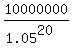 10000000%2F%281.05%5E20%29