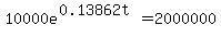 10000e%5E%280.13862t%29=2000000