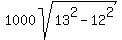1000sqrt%2813%5E2+-+12%5E2%29