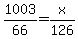 1003%2F66+=+x%2F126