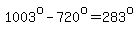 1003%5Eo-720%5Eo=283%5Eo