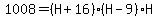 1008=%28H%2B16%29%28H-9%29H