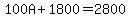 100A%2B1800=2800