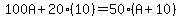 100A%2B20%2810%29=50%28A%2B10%29