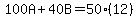 100A%2B40B=50%2812%29
