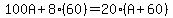 100A%2B8%2860%29=20%28A%2B60%29