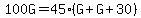 100G=45%28G%2BG%2B30%29