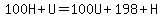 100H%2BU=100U%2B198%2BH