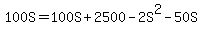 100S+=+100S+%2B+2500+-+2S%5E2+-+50S