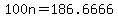 100n=186.6666...