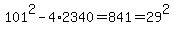 101%5E2-4%2A2340=841=29%5E2