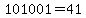 101001=41