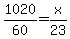 1020%2F60=x%2F23