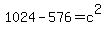 1024-576=c%5E2