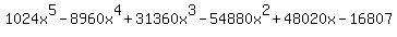 1024x%5E5-8960x%5E4%2B31360x%5E3-54880x%5E2%2B48020x-16807