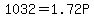 1032+=+1.72P
