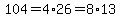 104=4%2A26=8%2A13