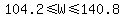 104.2%3C=W%3C=140.8