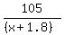 105%2F%28%28x%2B1.8%29%29