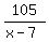 105%2F%28x-7%29