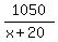 1050%2F%28x%2B20%29