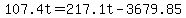 107.4t+=+217.1t+-+3679.85