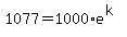 1077+=+1000%2Ae%5E%28k%29
