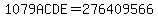 1079ACDE=276409566