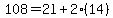 108=2l%2B2%2814%29