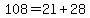 108=2l%2B28