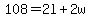 108=2l%2B2w