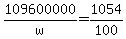 109600000%2Fw+=+1054%2F100