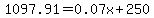 1097.91=0.07x%2B250