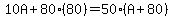 10A%2B80%2880%29=50%28A%2B80%29