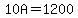 10A=1200