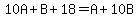 10A+%2B+B+%2B+18+=+A+%2B+10B%29