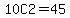 10C2=45