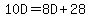 10D+=+8D%2B28