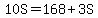 10S=168%2B3S