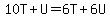 10T%2BU=6T%2B6U