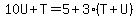 10U%2BT=5%2B3%28T%2BU%29
