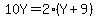 10Y=2%28Y%2B9%29