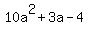 10a%5E2%2B3a-4
