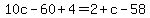 10c-60%2B4=2%2Bc-58
