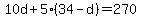 10d%2B5%2834-d%29=270