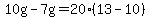 10g-7g=20%2813-10%29